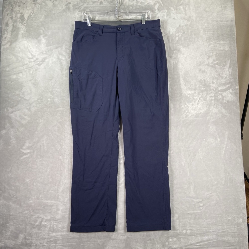 Eddie Bauer Pants Mens 34x32 Fleece Lined Tech Zip Cargo Pockets Outdoor Stretch